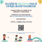 Inscrições abertas para seleção de bolsistas e crianças para os espaços lúdicos pedagógicos (Arte: Divulgação/UFT)