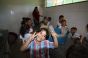 As crianças ficaram impressionadas com as abóboras 'gigantes' doadas pela UFT/ Joice Danielle Nascimento - Sucom UFT